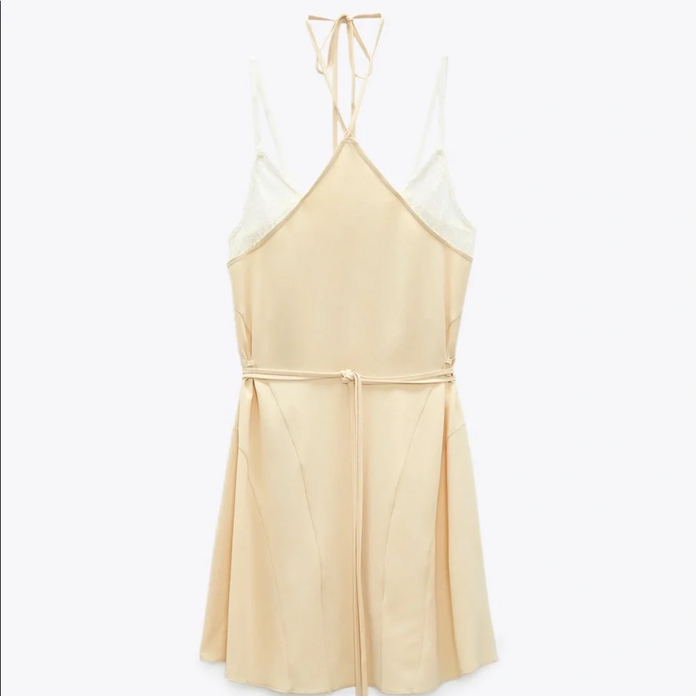 NWT ZARA COMBINATION LACE DRESS